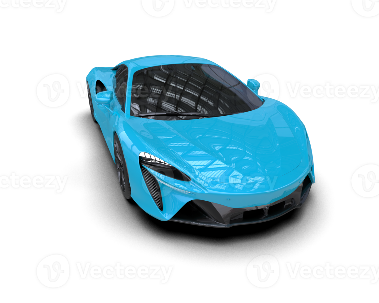 Realistic sport car isolated on background. 3d rendering - illustration png