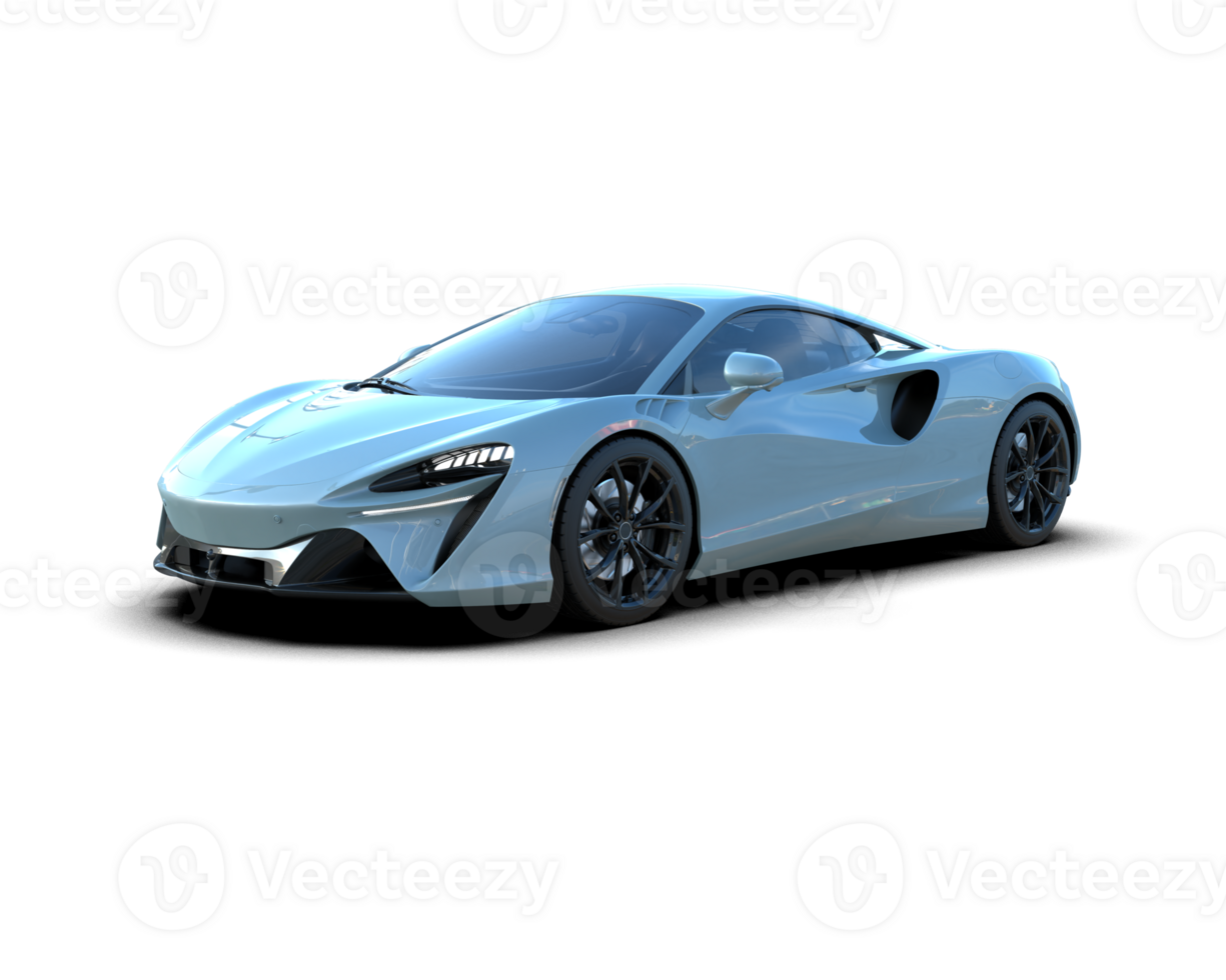 Realistic sport car isolated on background. 3d rendering - illustration png