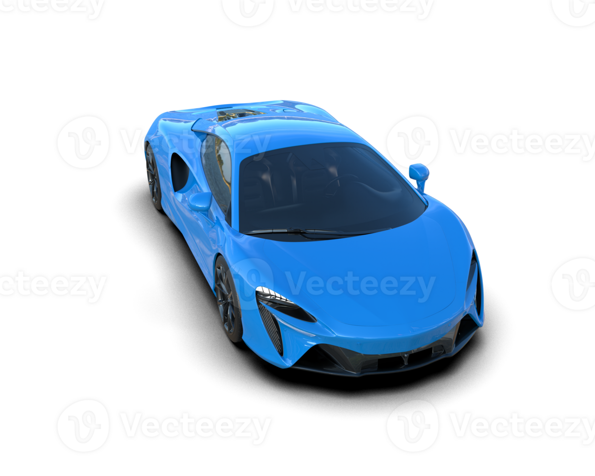 Realistic sport car isolated on background. 3d rendering - illustration png