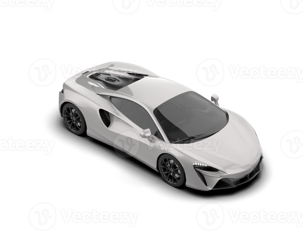 Realistic sport car isolated on background. 3d rendering - illustration png