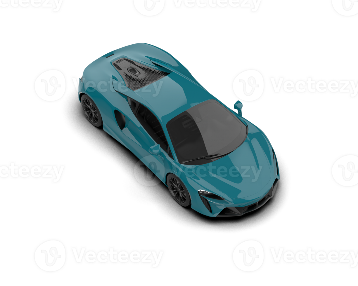 Realistic sport car isolated on background. 3d rendering - illustration png