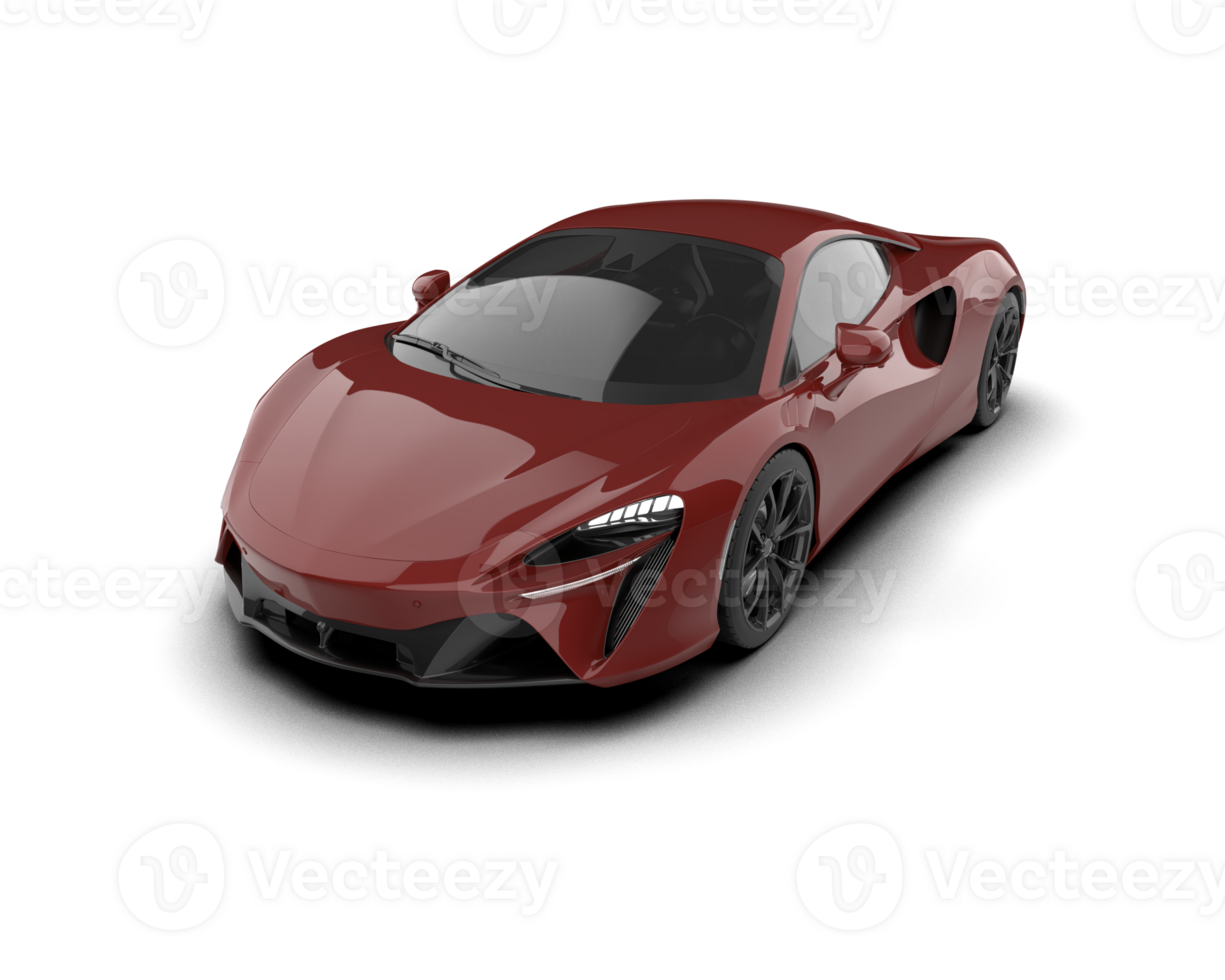 Realistic sport car isolated on background. 3d rendering - illustration png