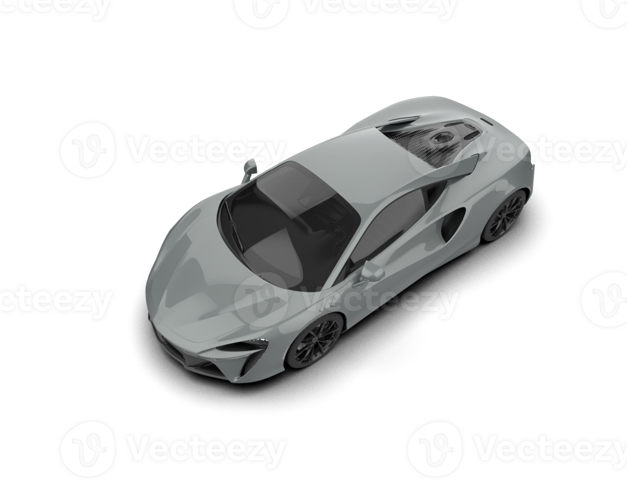 Realistic sport car isolated on background. 3d rendering - illustration png