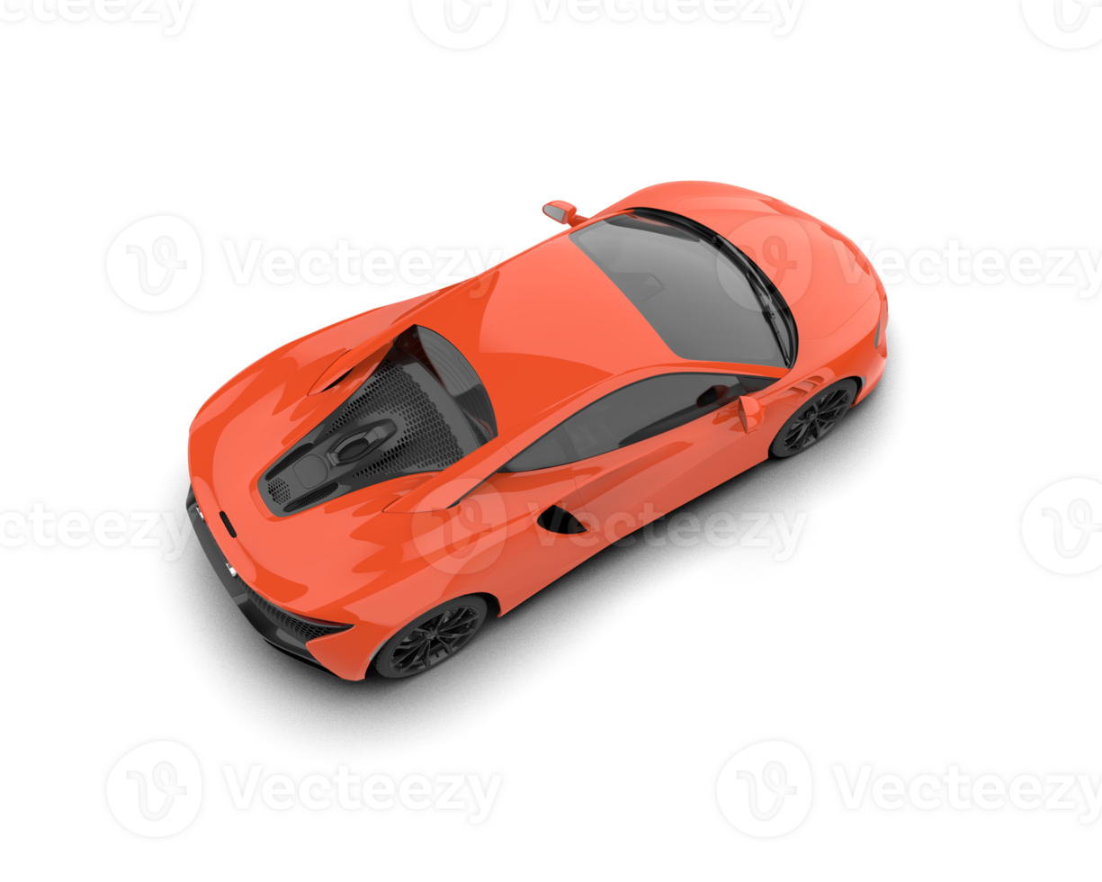 Realistic sport car isolated on background. 3d rendering - illustration png