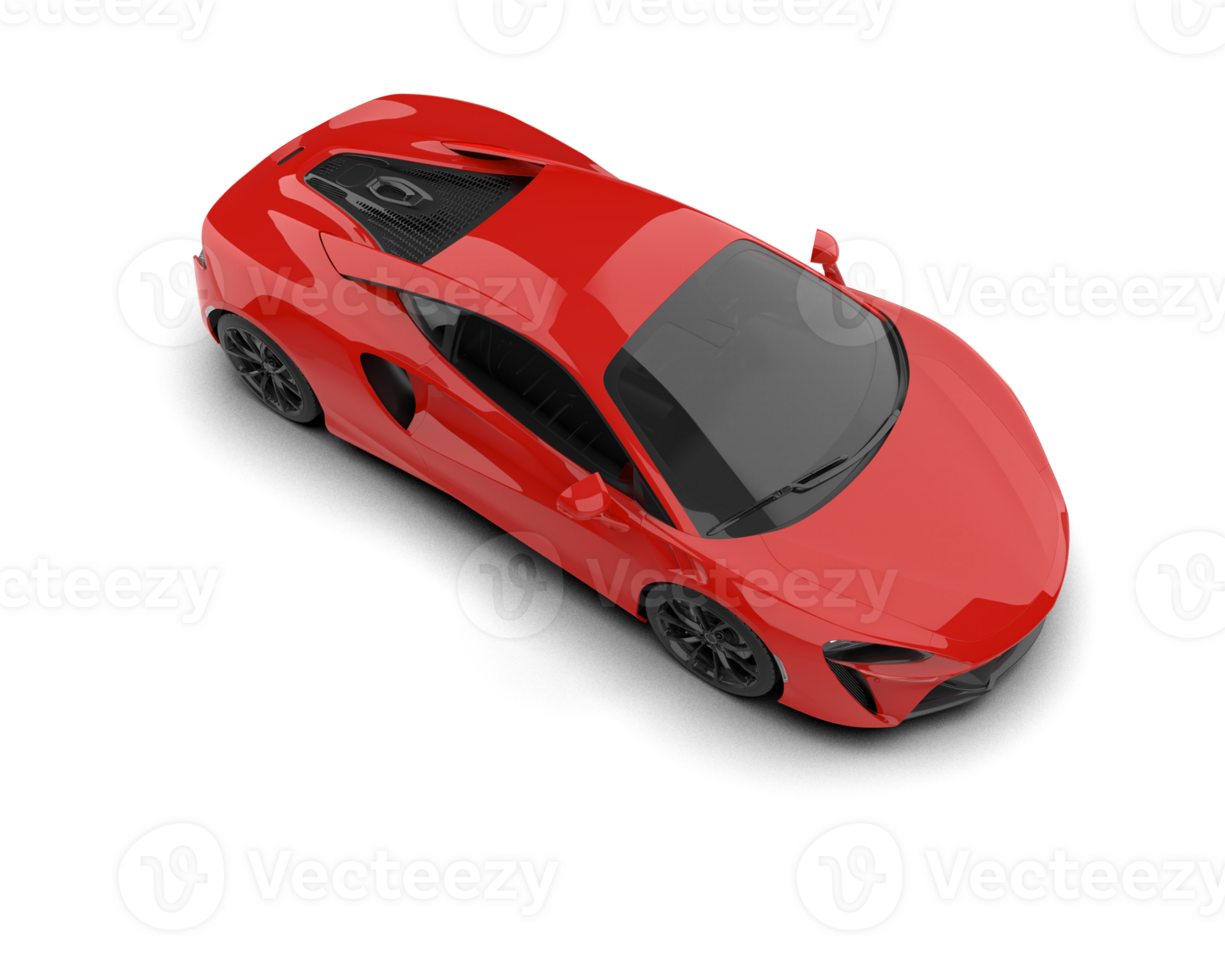Realistic sport car isolated on background. 3d rendering - illustration png