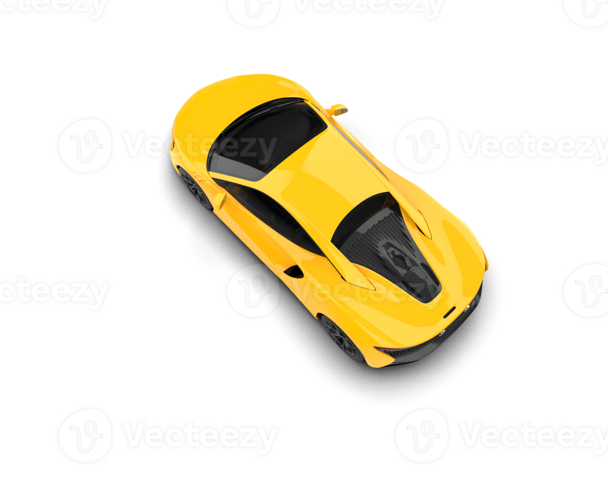 Realistic sport car isolated on background. 3d rendering - illustration png