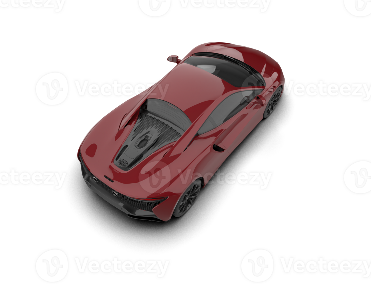 Realistic sport car isolated on background. 3d rendering - illustration png