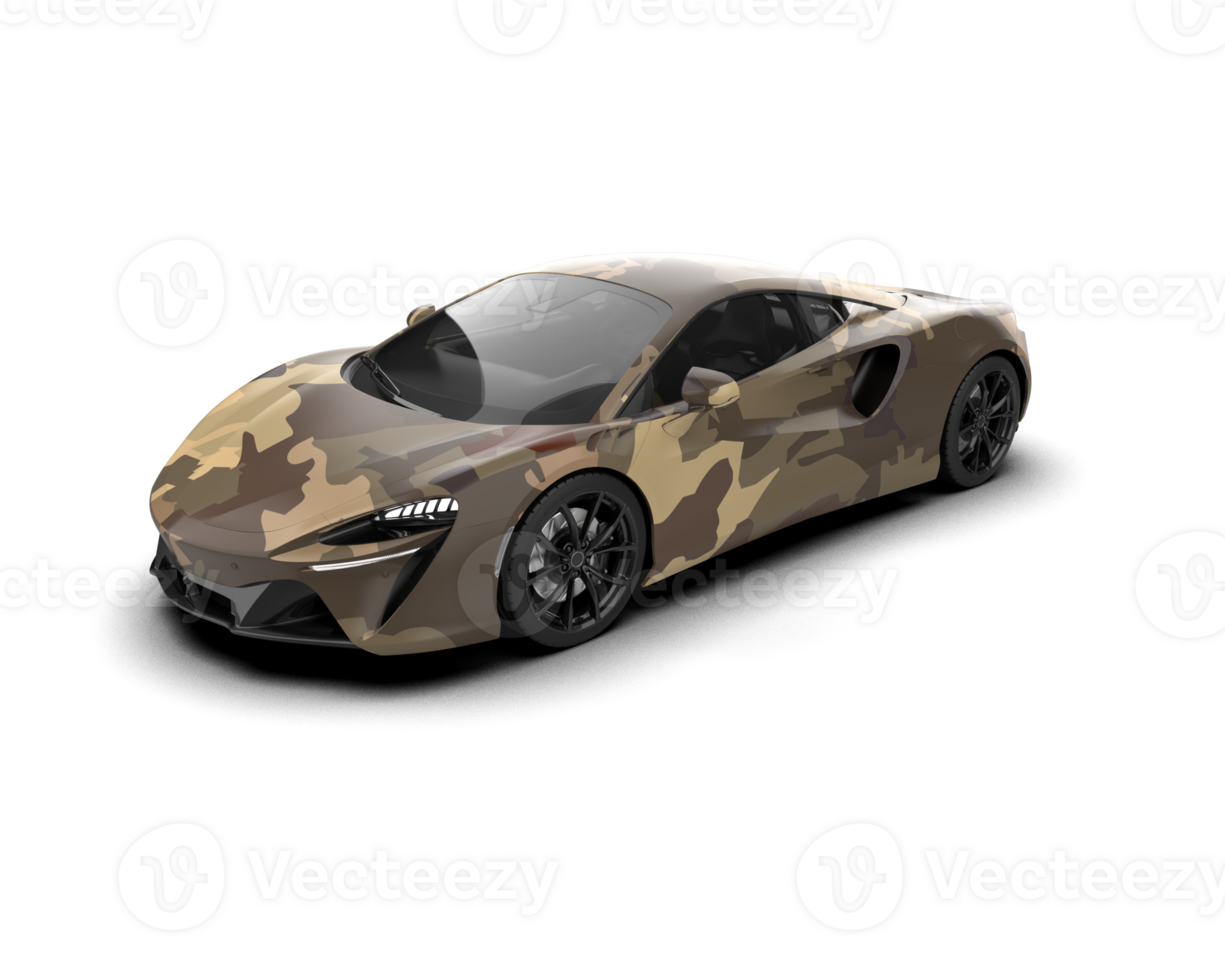 Realistic sport car isolated on background. 3d rendering - illustration png