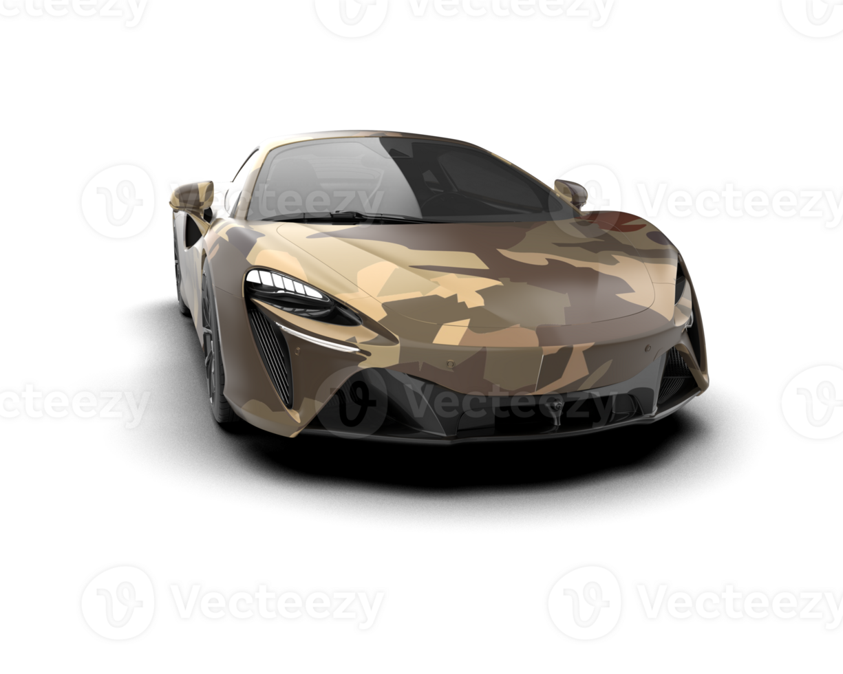 Realistic sport car isolated on background. 3d rendering - illustration png