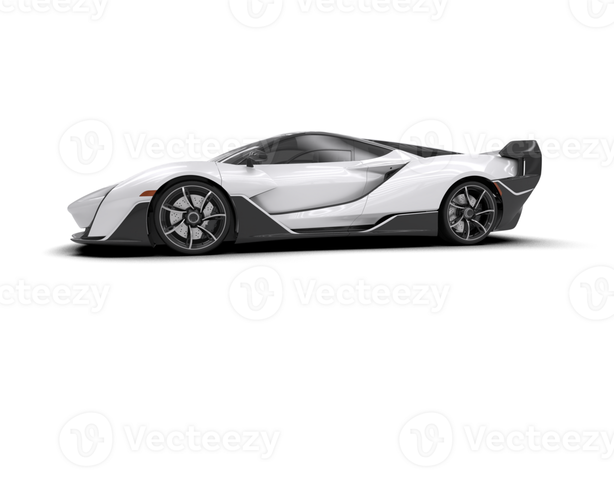 Realistic sport car isolated on background. 3d rendering - illustration png