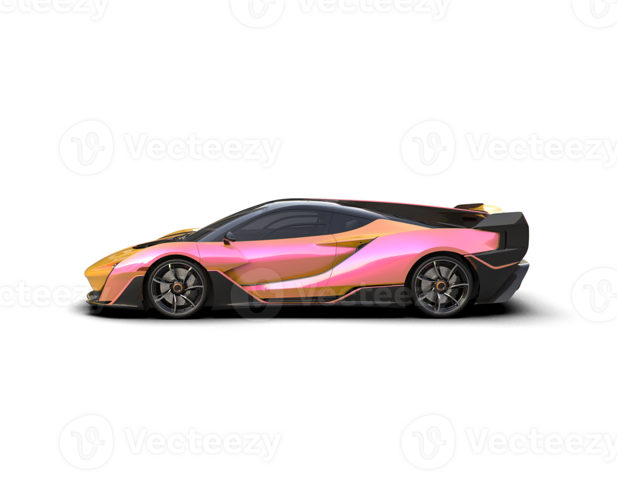 Realistic sport car isolated on background. 3d rendering - illustration png