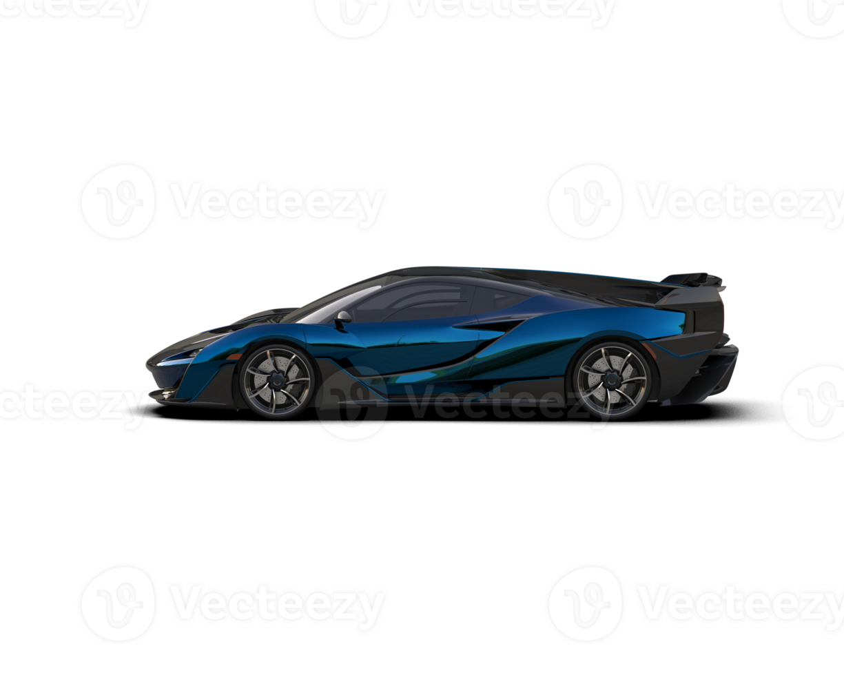 Realistic sport car isolated on background. 3d rendering - illustration png