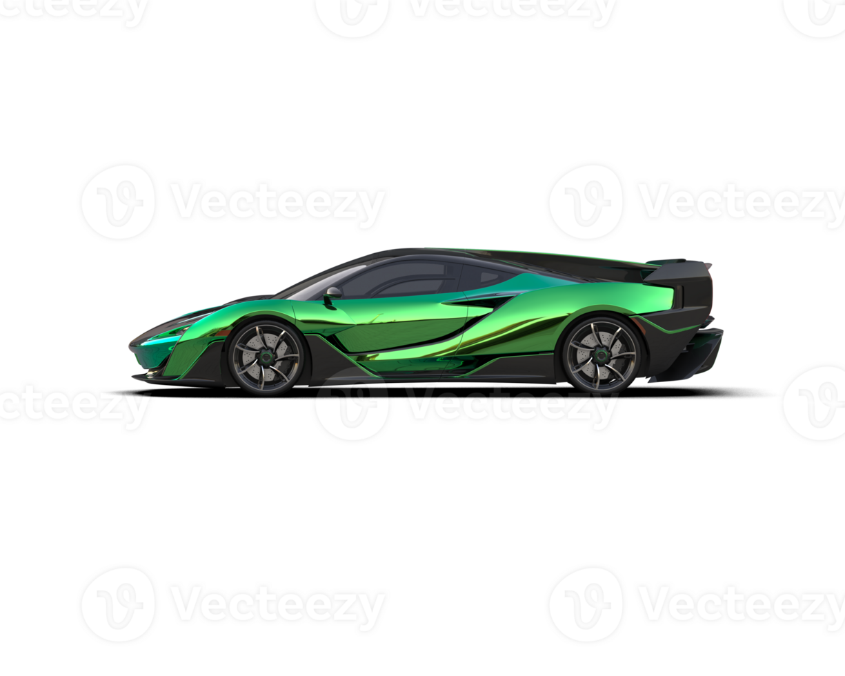 Realistic sport car isolated on background. 3d rendering - illustration png