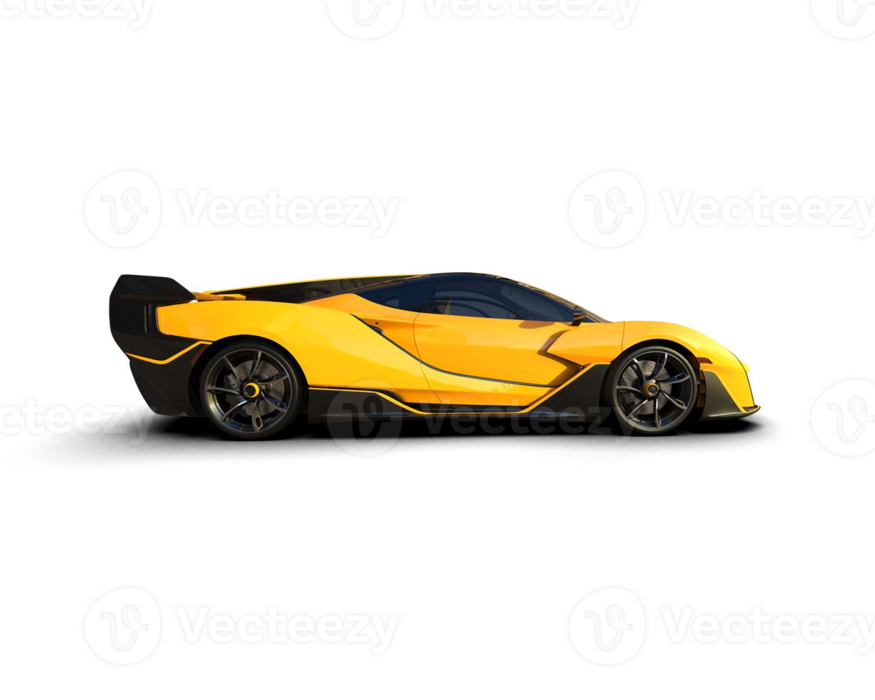 Realistic sport car isolated on background. 3d rendering - illustration png