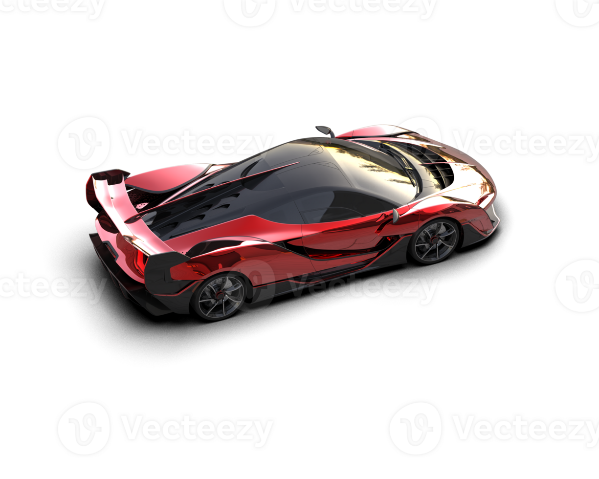 Realistic sport car isolated on background. 3d rendering - illustration png