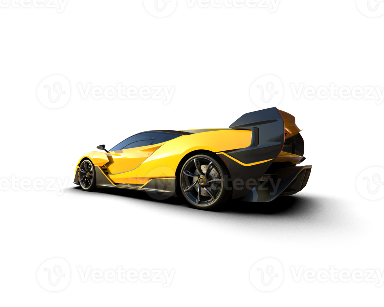 Realistic sport car isolated on background. 3d rendering - illustration png