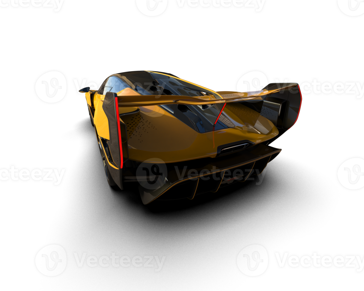 Realistic sport car isolated on background. 3d rendering - illustration png