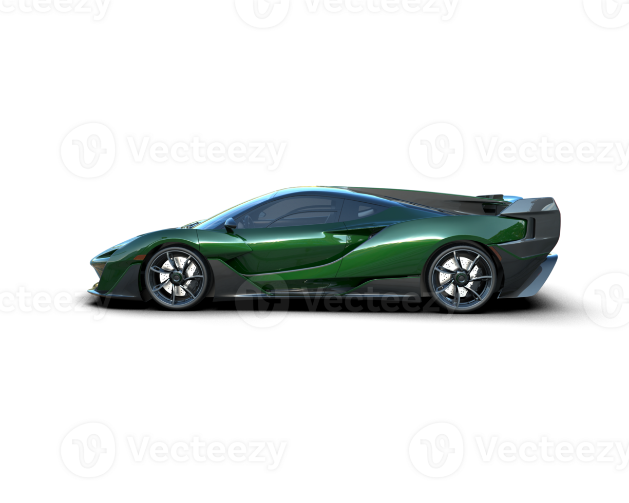 Realistic sport car isolated on background. 3d rendering - illustration png