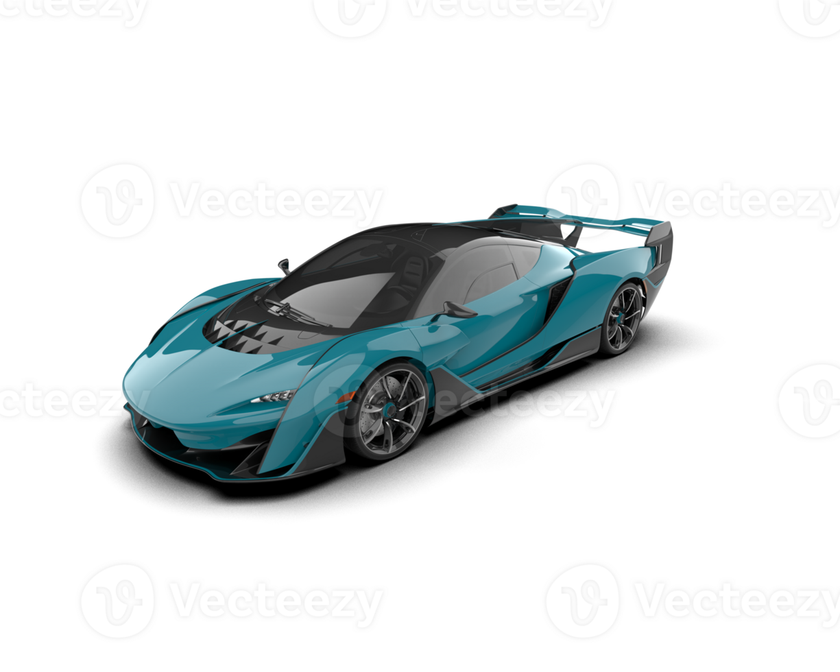 Realistic sport car isolated on background. 3d rendering - illustration png