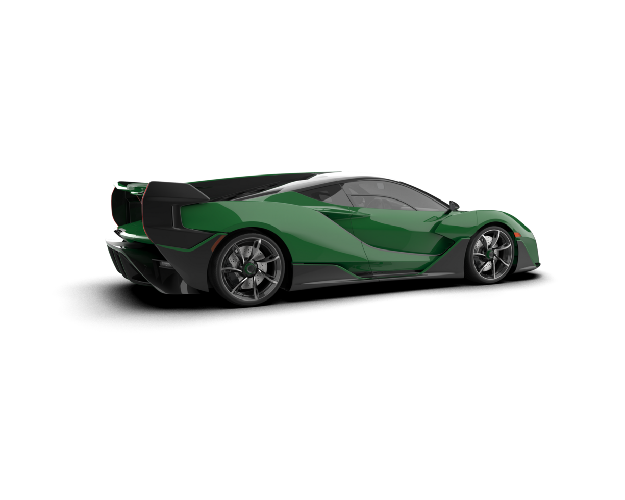 Realistic sport car isolated on background. 3d rendering - illustration png