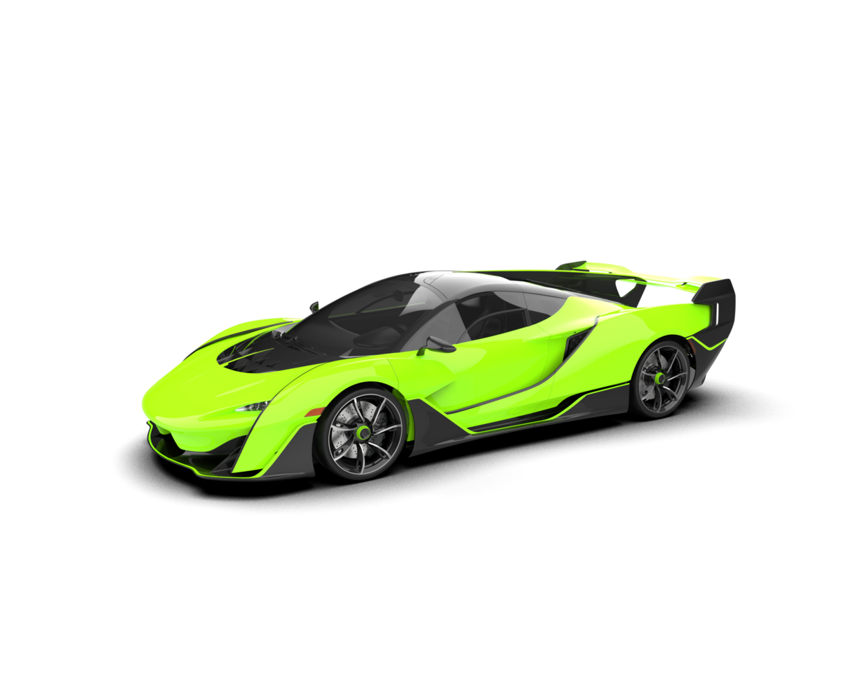 Realistic sport car isolated on background. 3d rendering - illustration png