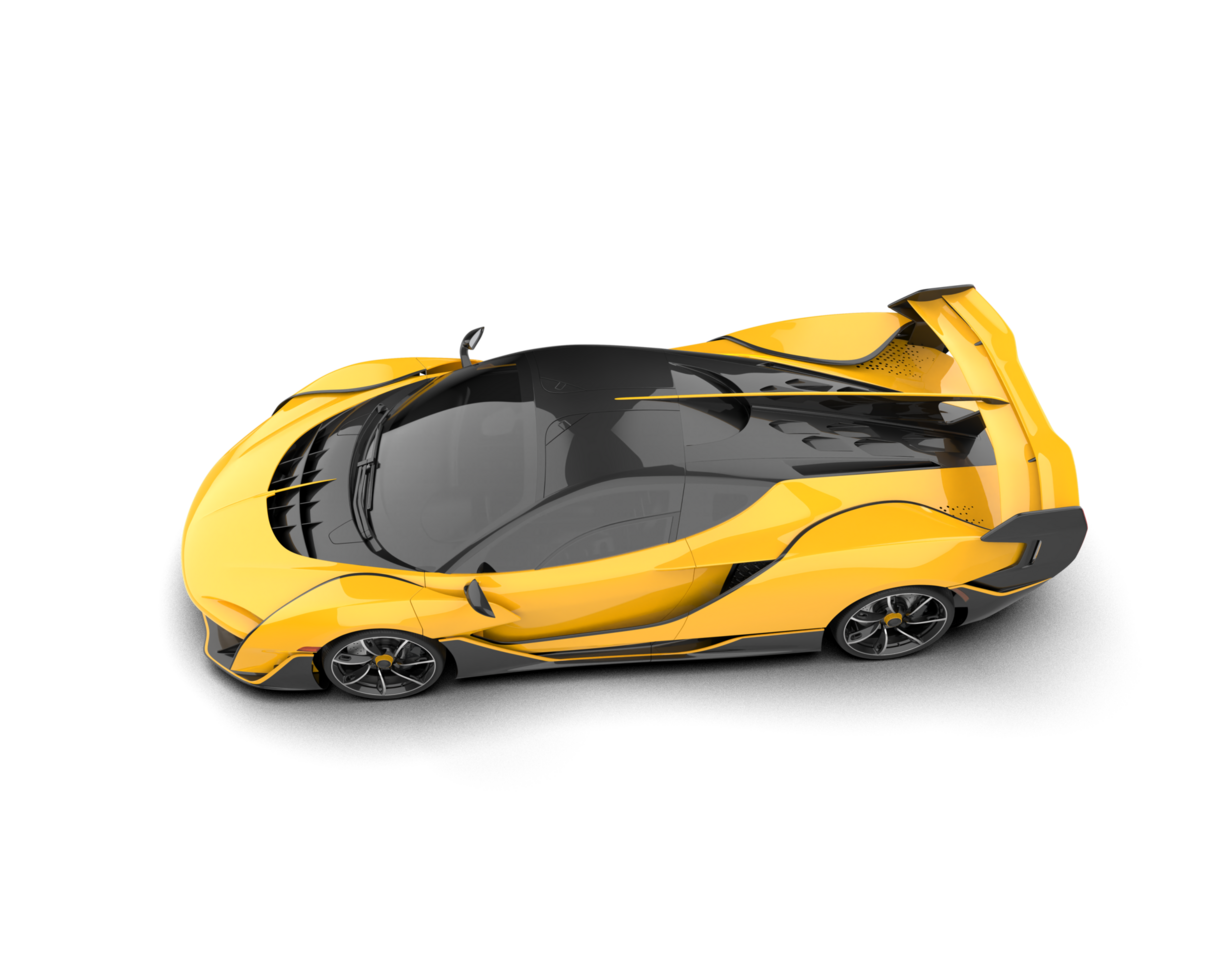 Realistic sport car isolated on background. 3d rendering - illustration png