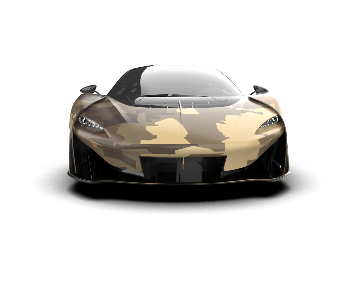 Realistic sport car isolated on background. 3d rendering - illustration png