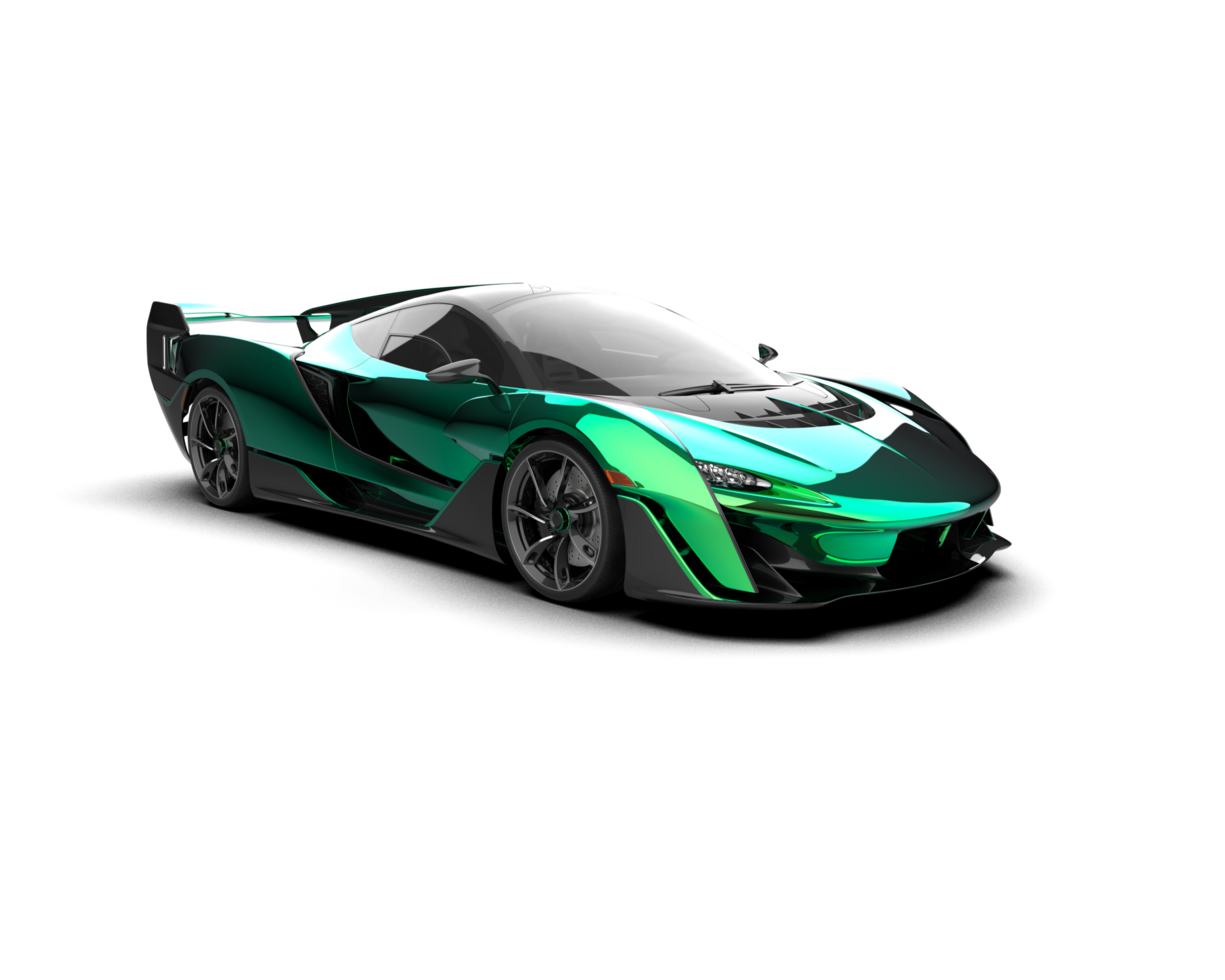 Realistic sport car isolated on background. 3d rendering - illustration png
