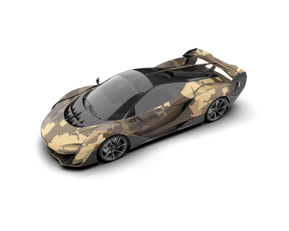 Realistic sport car isolated on background. 3d rendering - illustration png