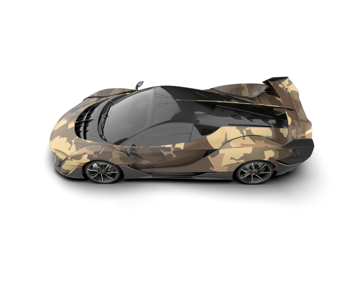 Realistic sport car isolated on background. 3d rendering - illustration png