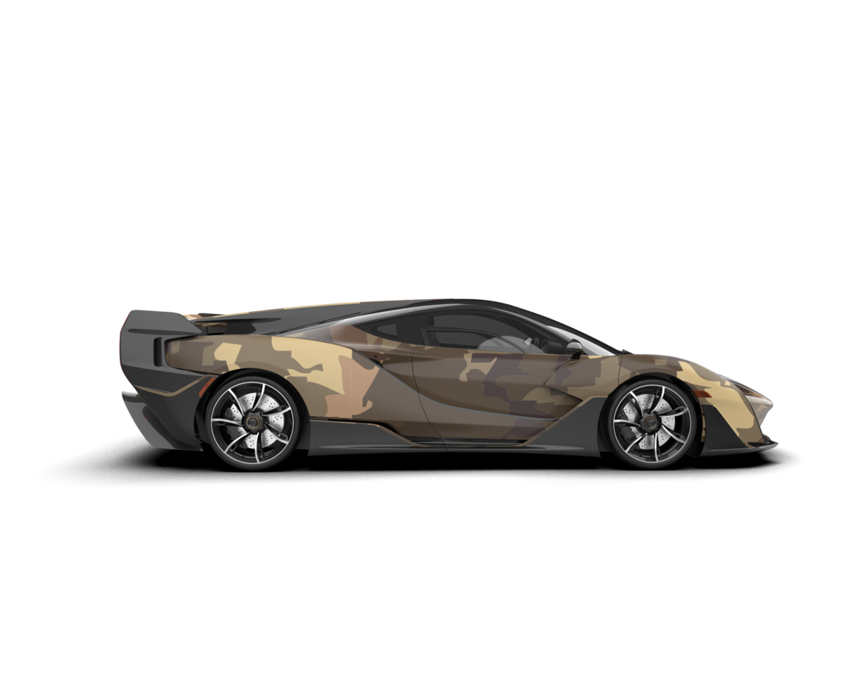 Realistic sport car isolated on background. 3d rendering - illustration png