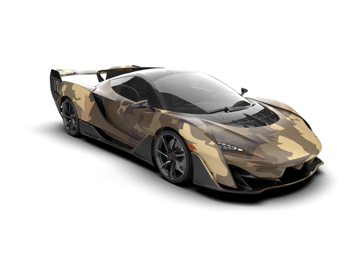 Realistic sport car isolated on background. 3d rendering - illustration png