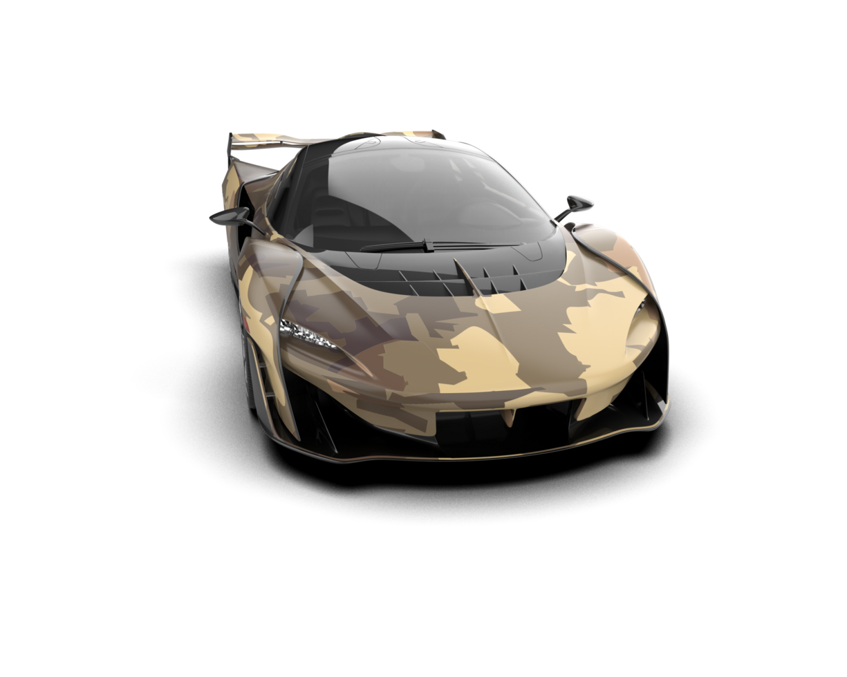 Realistic sport car isolated on background. 3d rendering - illustration png