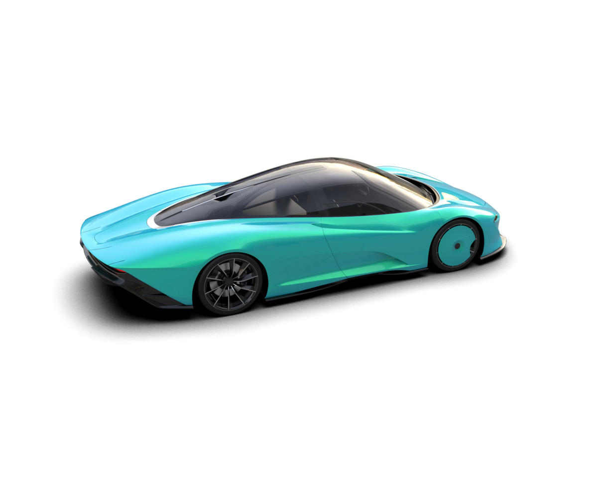 Realistic sport car isolated on background. 3d rendering - illustration png
