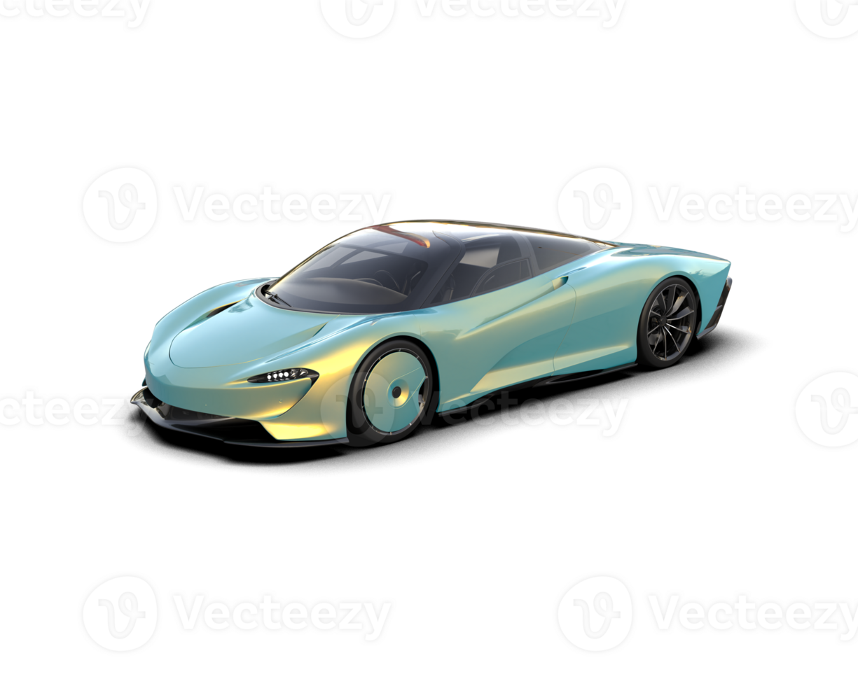 Realistic sport car isolated on background. 3d rendering - illustration png
