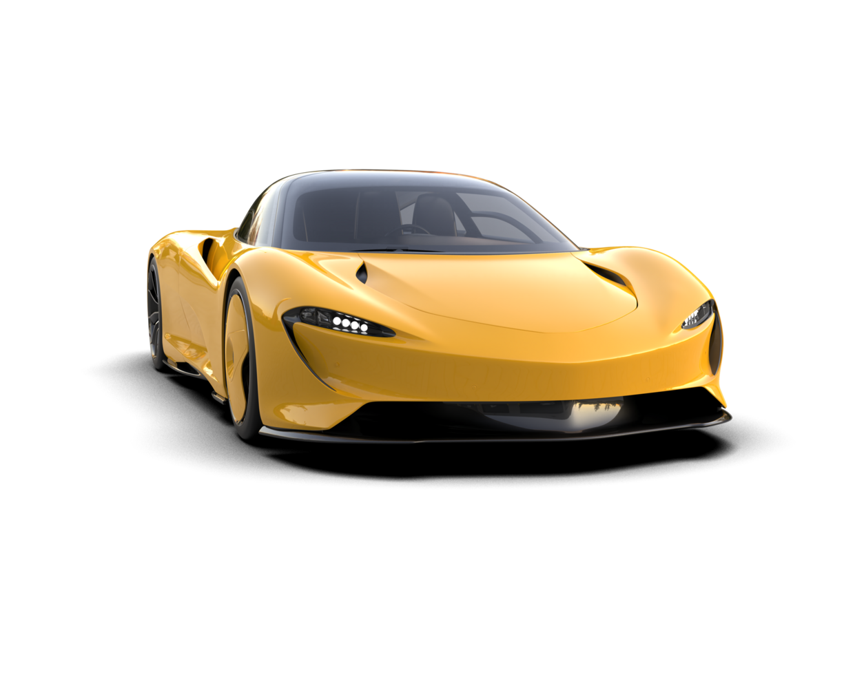 Realistic sport car isolated on background. 3d rendering - illustration png