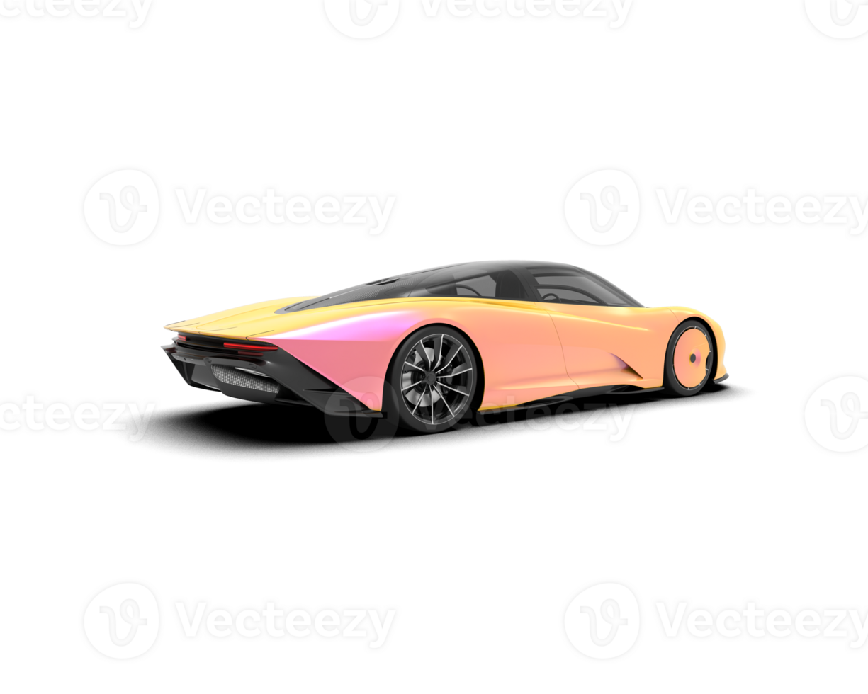 Realistic sport car isolated on background. 3d rendering - illustration png