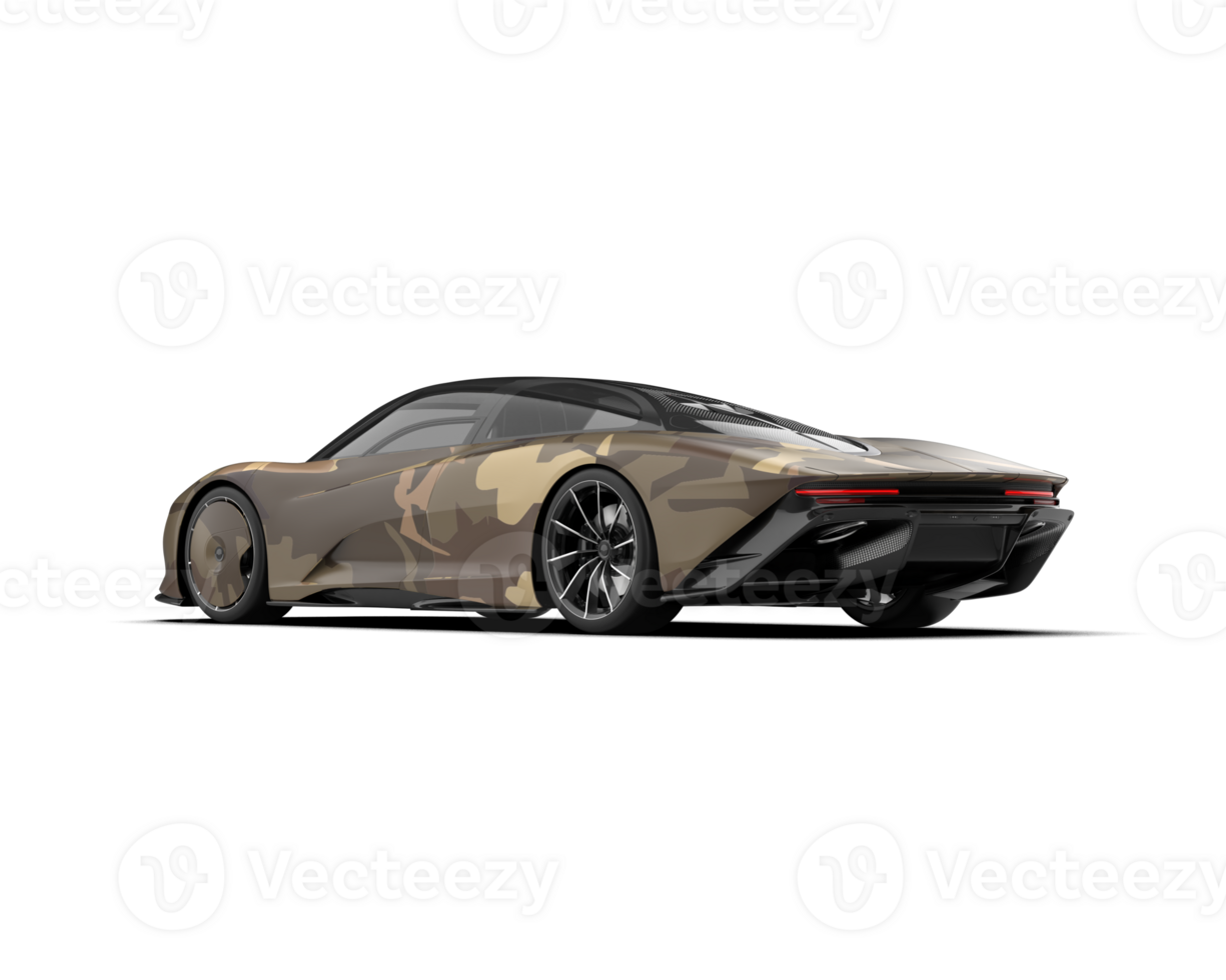 Realistic sport car isolated on background. 3d rendering - illustration png
