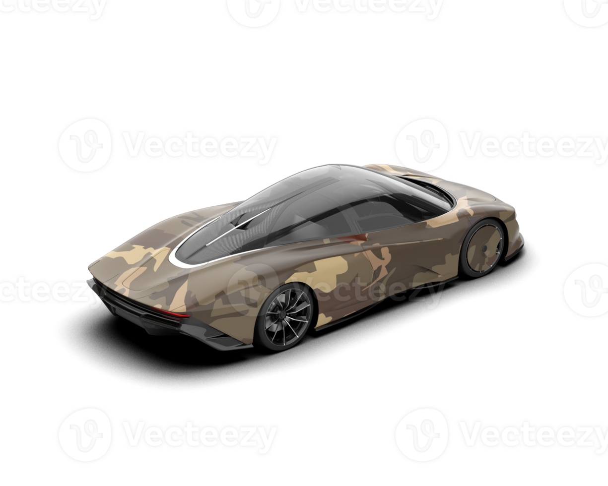 Realistic sport car isolated on background. 3d rendering - illustration png