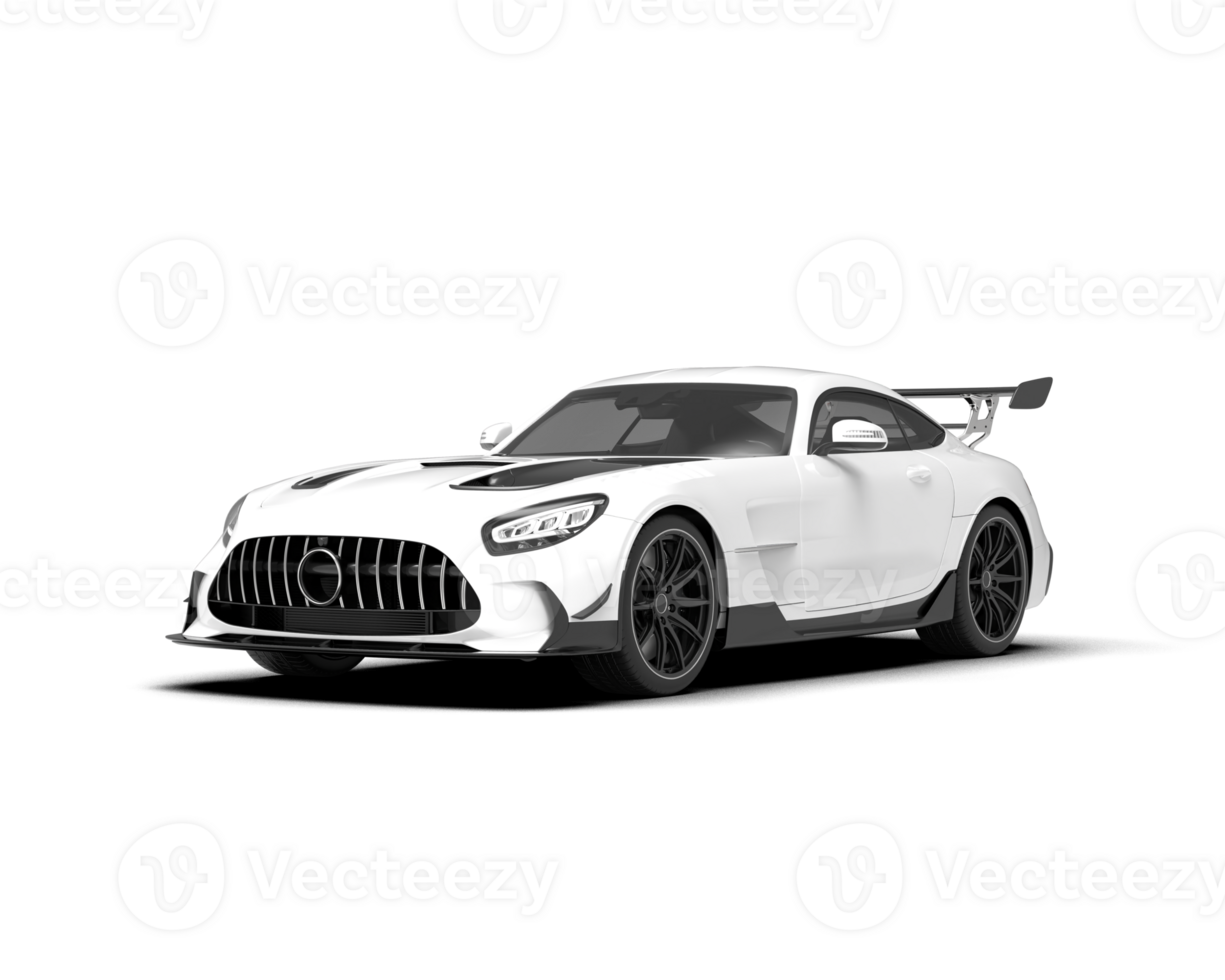 Realistic sport car isolated on background. 3d rendering - illustration png