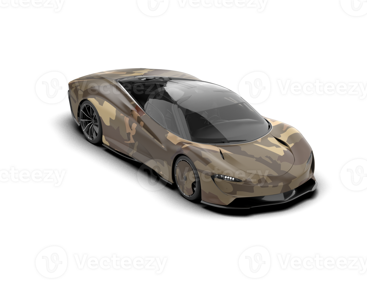 Realistic sport car isolated on background. 3d rendering - illustration png