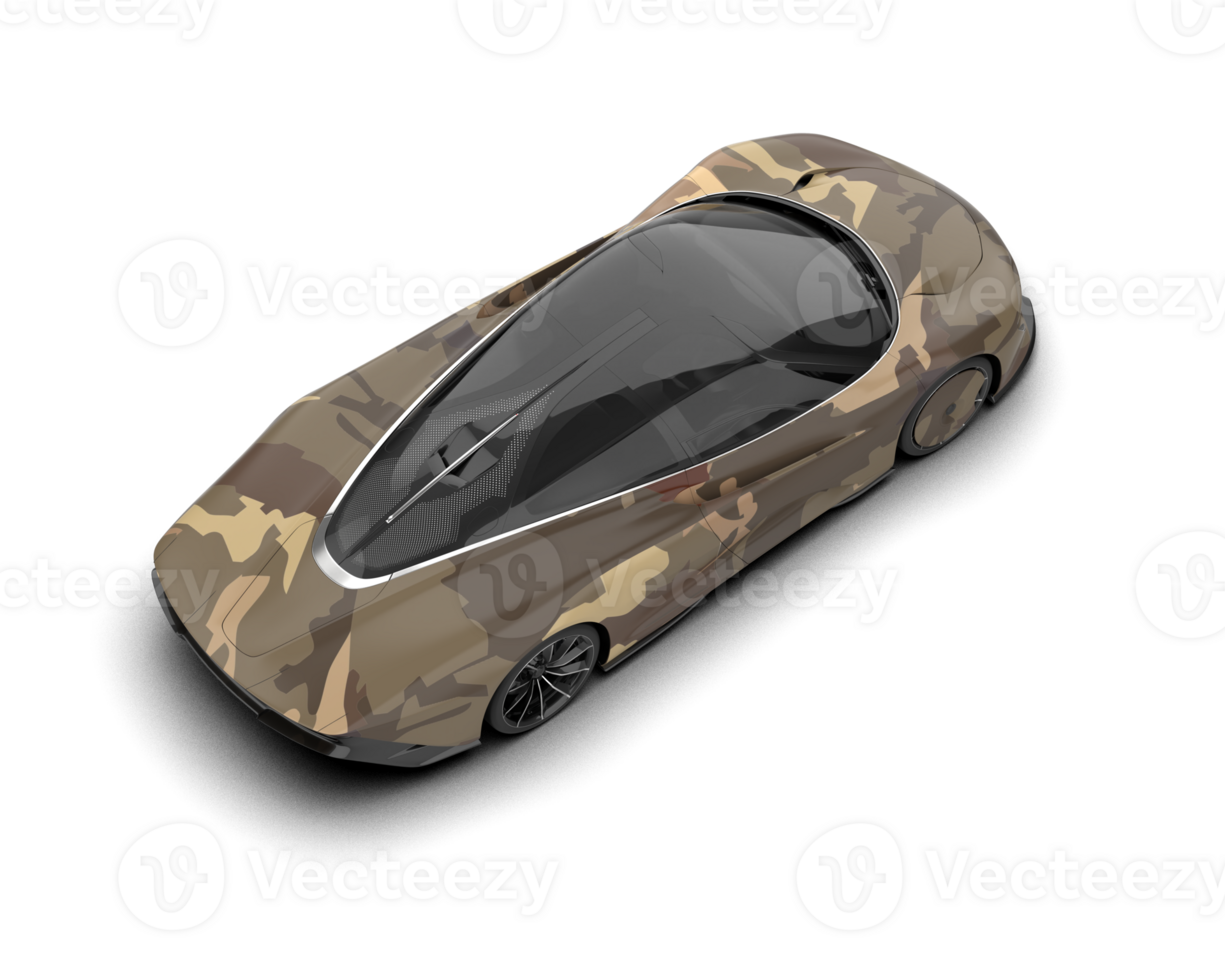 Realistic sport car isolated on background. 3d rendering - illustration png