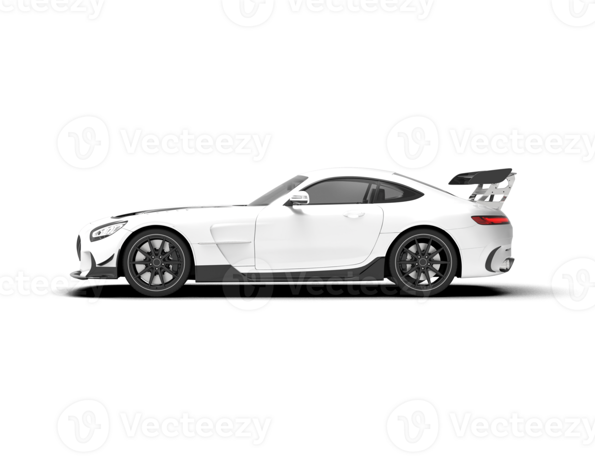 Realistic sport car isolated on background. 3d rendering - illustration png