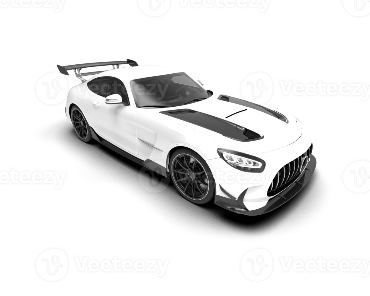 Realistic sport car isolated on background. 3d rendering - illustration png