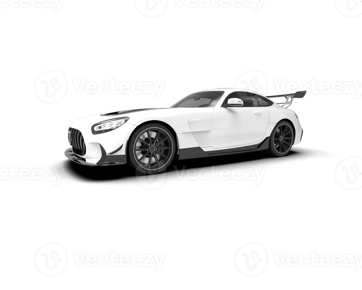 Realistic sport car isolated on background. 3d rendering - illustration png
