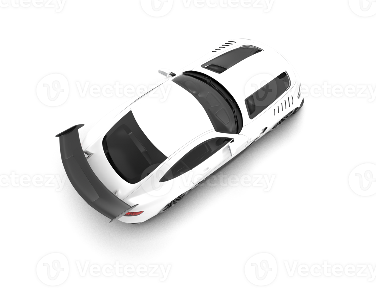 Realistic sport car isolated on background. 3d rendering - illustration png