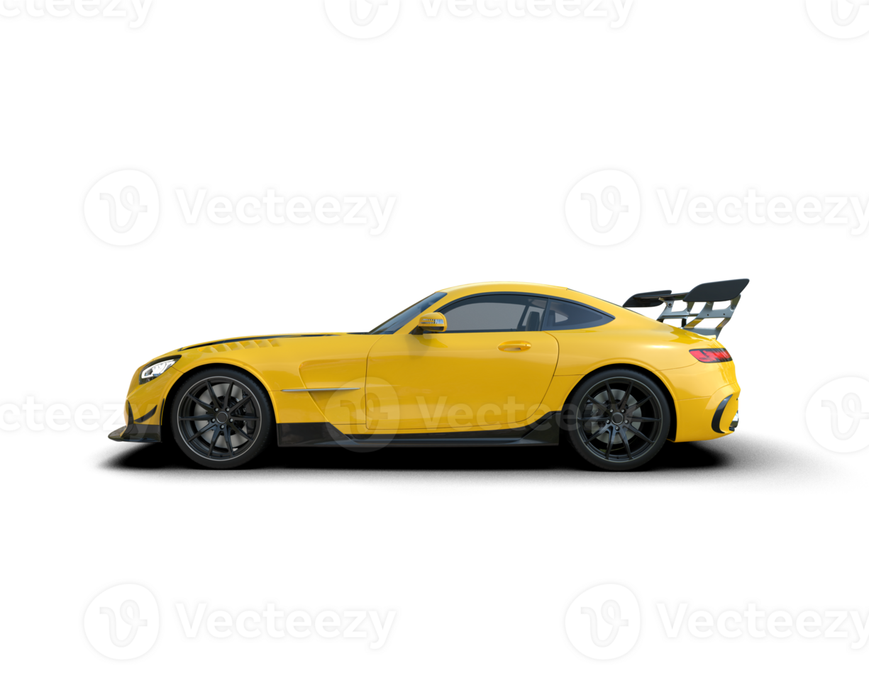 Realistic sport car isolated on background. 3d rendering - illustration png