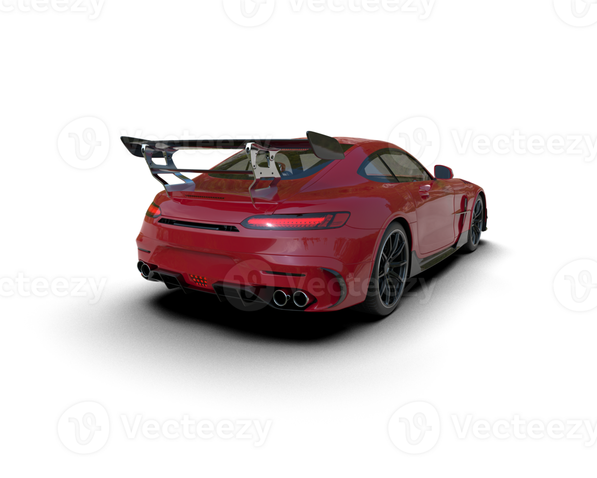 Realistic sport car isolated on background. 3d rendering - illustration png