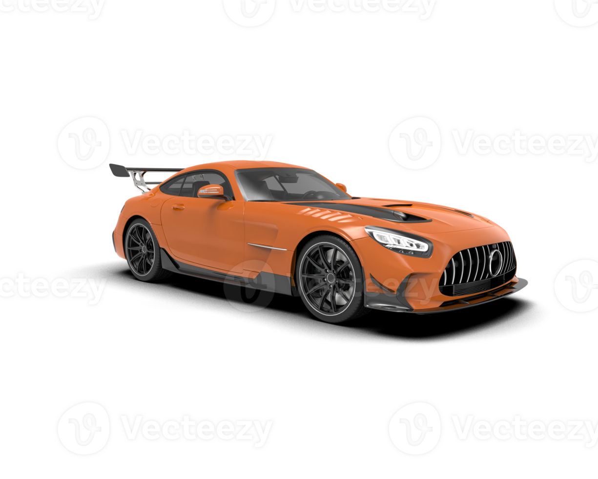 Realistic sport car isolated on background. 3d rendering - illustration png