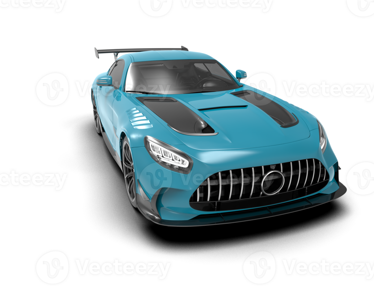Realistic sport car isolated on background. 3d rendering - illustration png